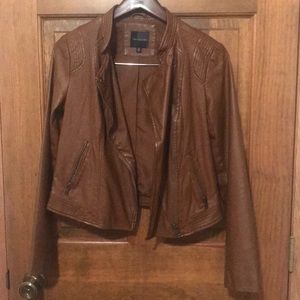 Faux Leather Jacket - EUC
